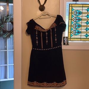 Tory Burch Navy Dress - off shoulder